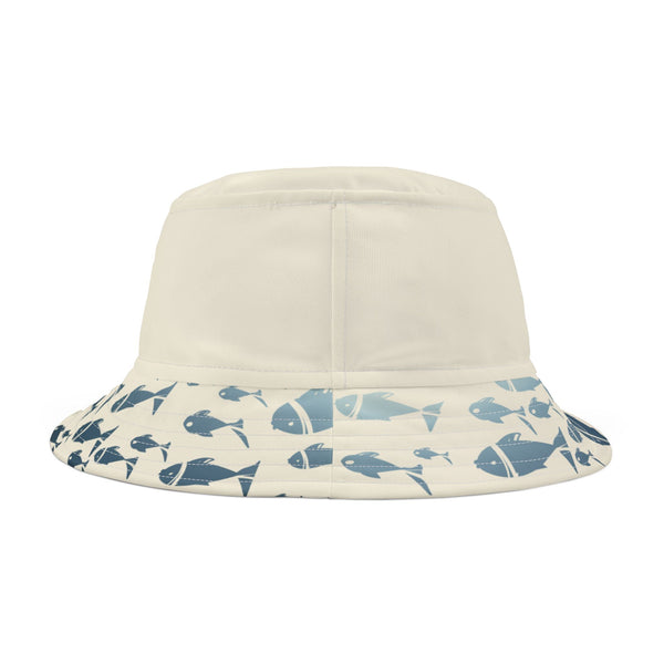 "Fishers Of Men Fishing Co." Bucket Hat - White
