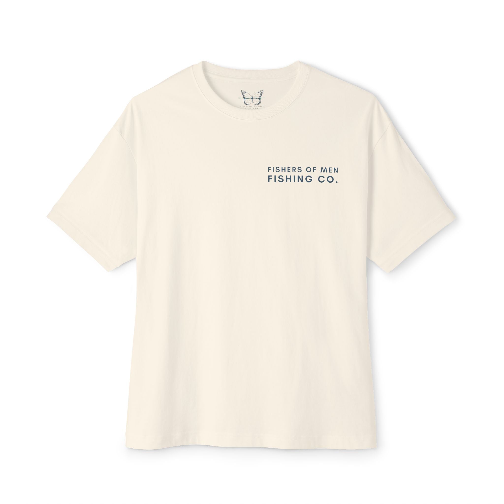 "Fishers of Men Fishing Co." Oversized Tee - Cream