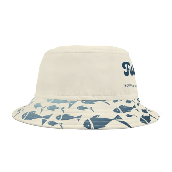 "Fishers Of Men Fishing Co." Bucket Hat - White